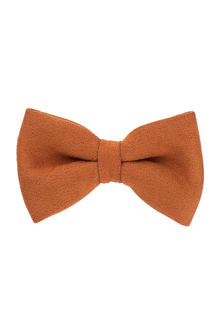 Orange Suede Bow Tie by THE TIE HUB