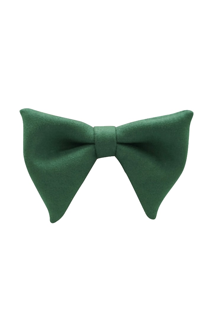 Green Suede Bow Tie by THE TIE HUB