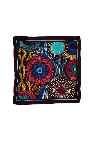 Black Tribal Printed Neckerchief by THE TIE HUB