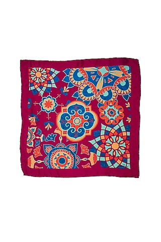 Maroon Printed Neckerchief by THE TIE HUB