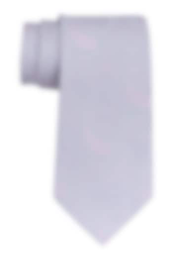 White Printed Necktie by THE TIE HUB