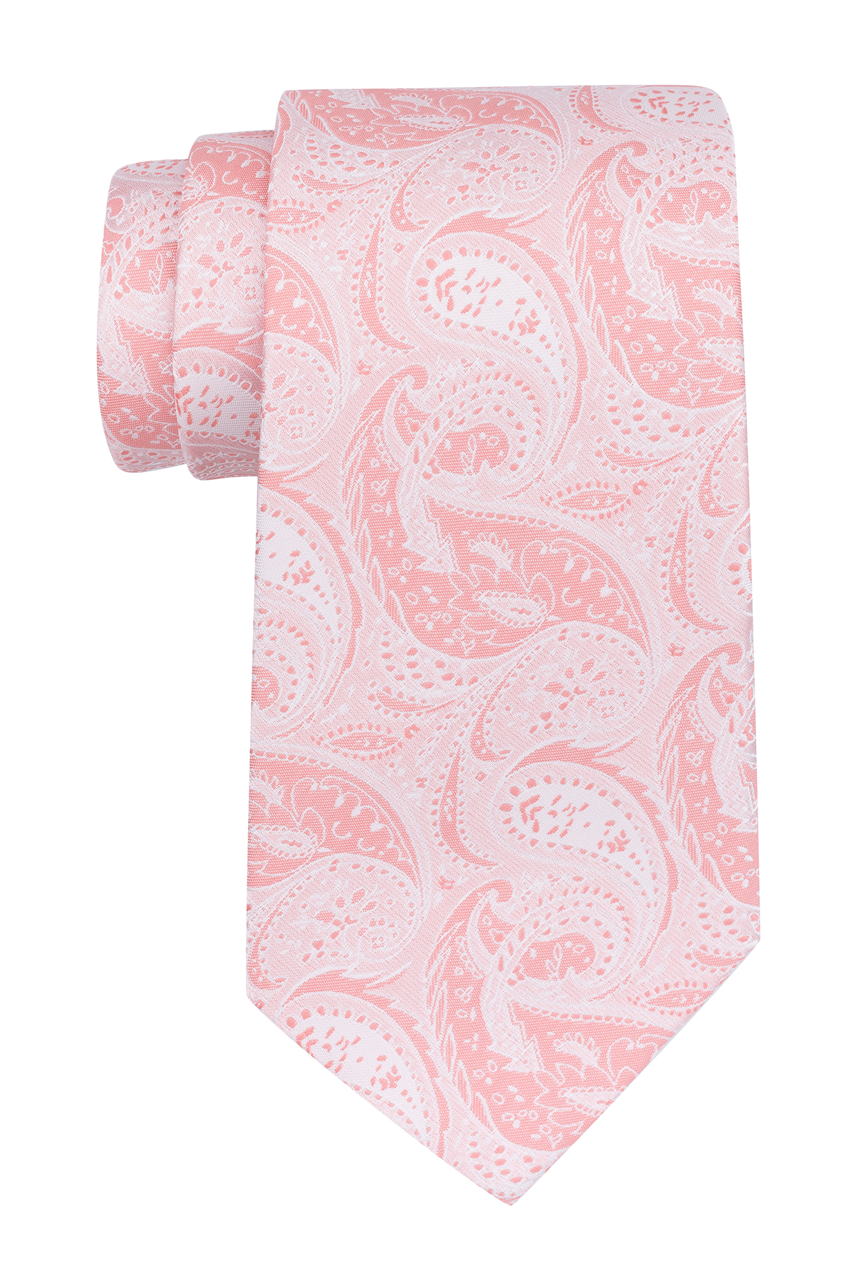 Orange Printed Necktie by THE TIE HUB