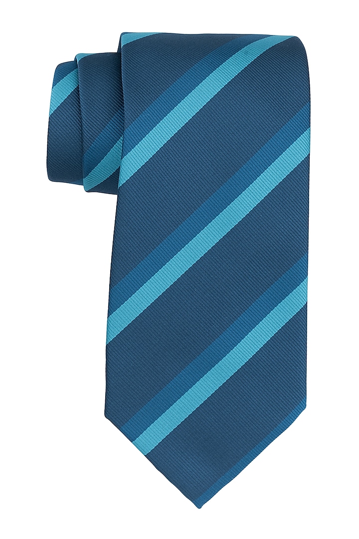 Blue Striped Necktie by THE TIE HUB