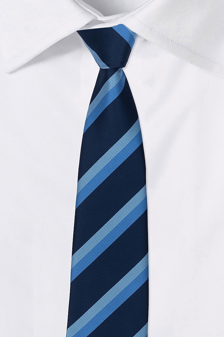 Blue Bamboo Silk Necktie by THE TIE HUB at Pernia's Pop Up Shop