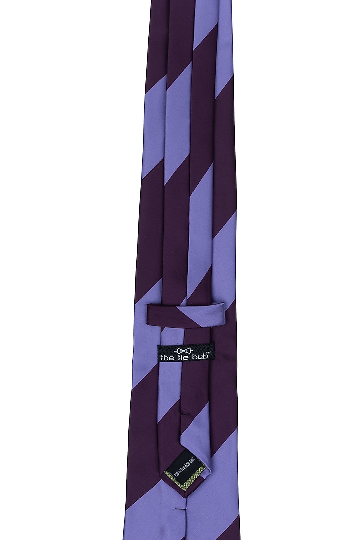 Burgundy & Purple Striped Necktie by THE TIE HUB at Pernia's Pop Up Shop