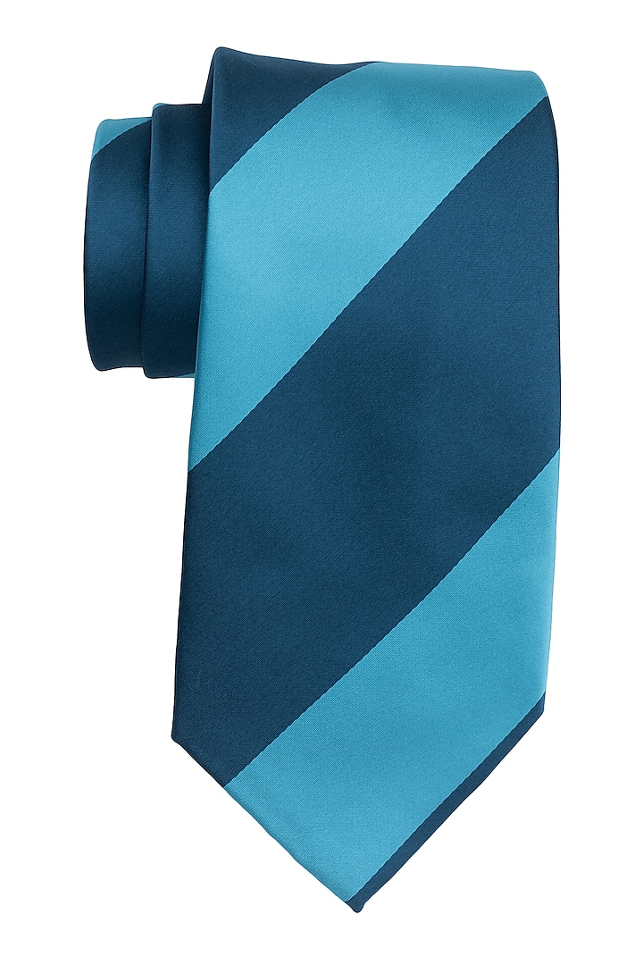 Turquoise Striped Necktie by THE TIE HUB