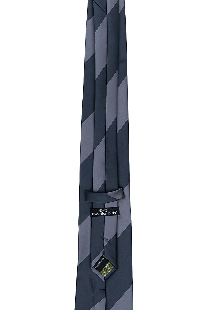 Grey Striped Necktie by THE TIE HUB at Pernia's Pop Up Shop
