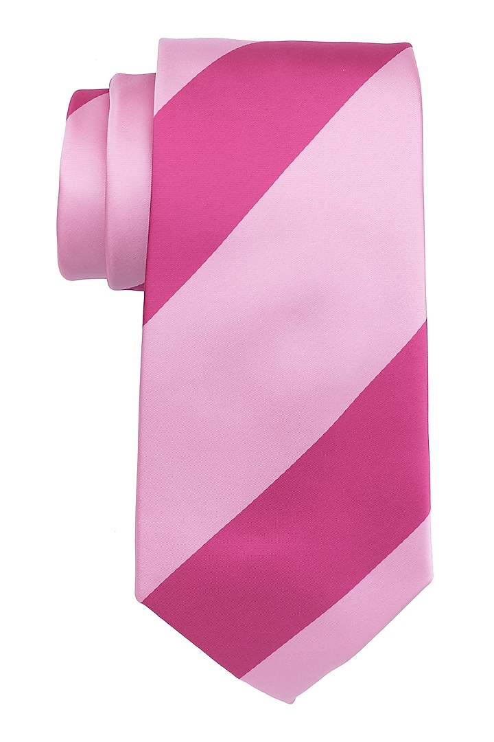 Pink Striped Necktie by THE TIE HUB