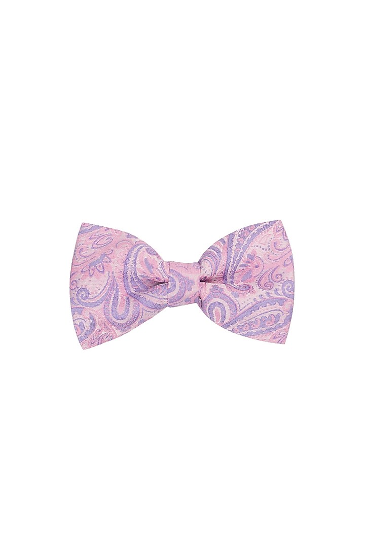 Pink Paisley Printed Bow Tie by THE TIE HUB