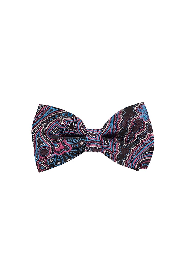 Purple Paisley Printed Bow Tie by THE TIE HUB