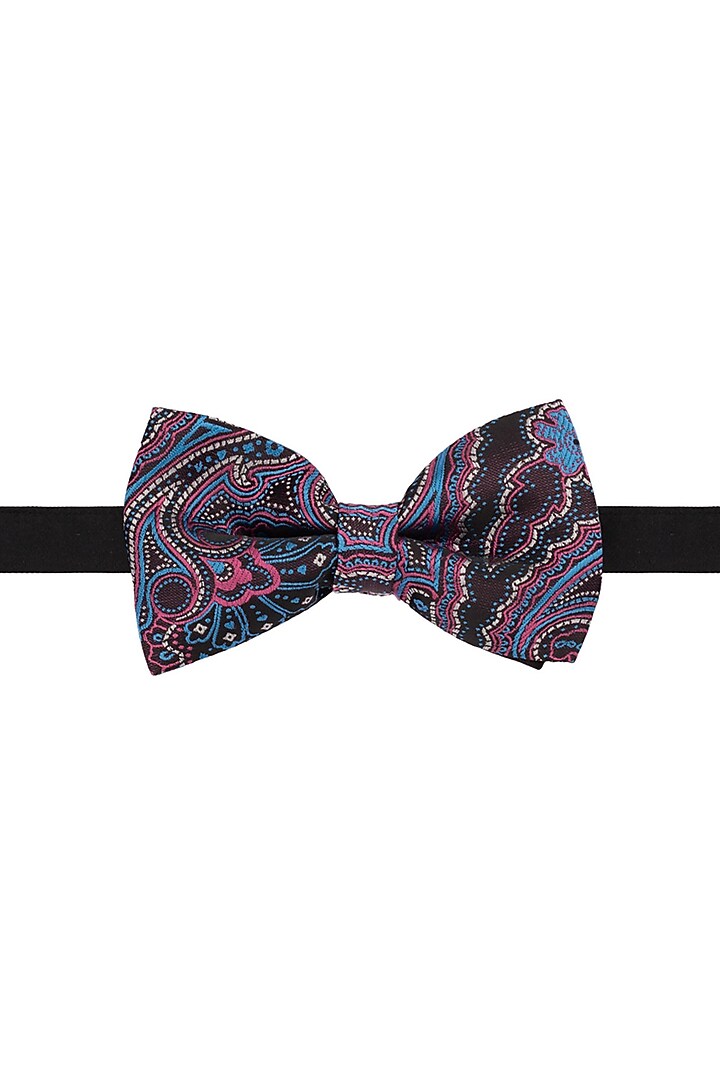 Purple Paisley Printed Bow Tie by THE TIE HUB at Pernia's Pop Up Shop