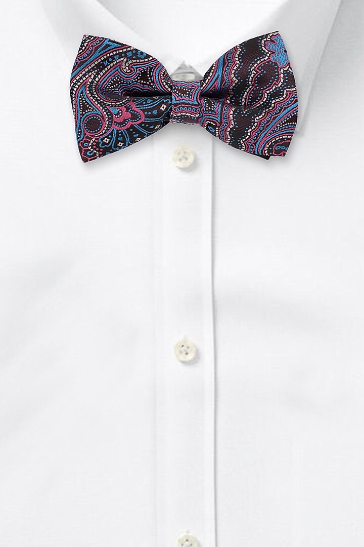 Purple Paisley Printed Bow Tie by THE TIE HUB at Pernia's Pop Up Shop