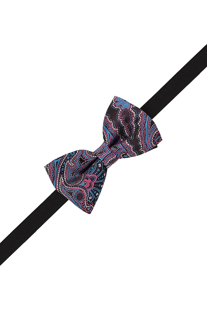 Purple Paisley Printed Bow Tie by THE TIE HUB at Pernia's Pop Up Shop