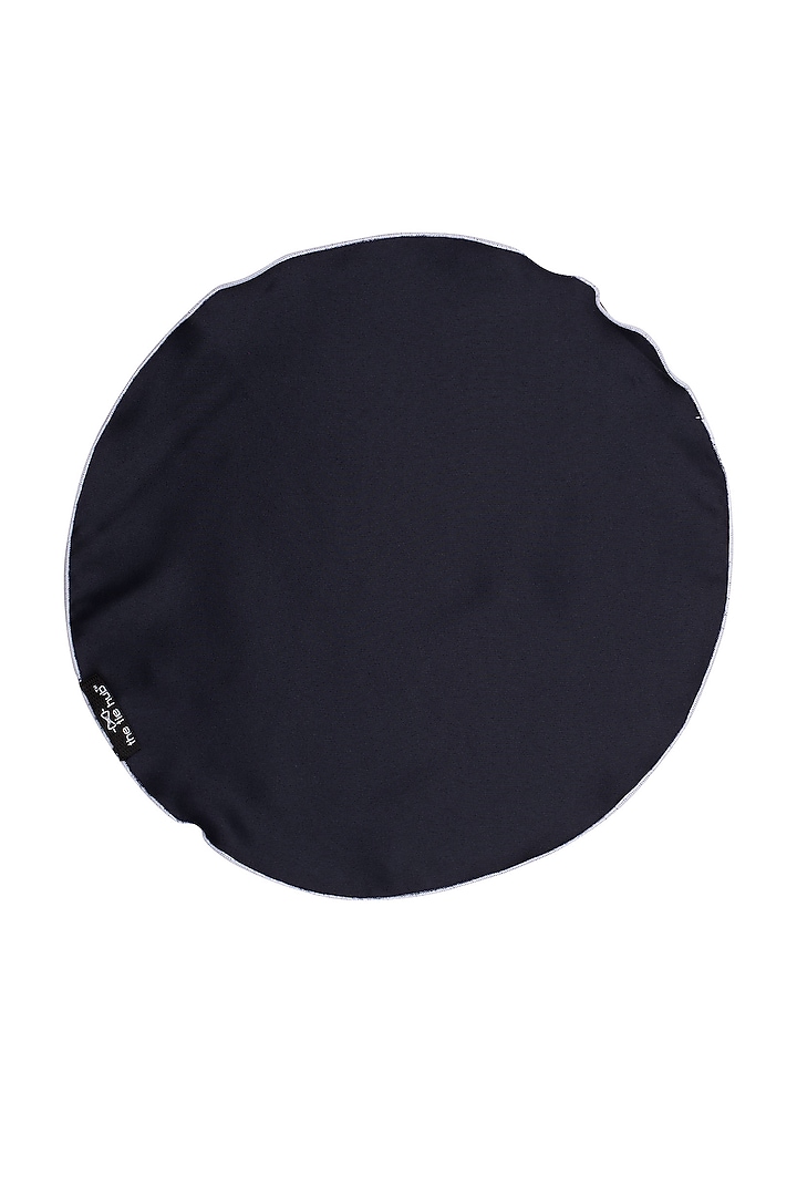 Navy Blue Microfiber Pocket Square by THE TIE HUB at Pernia's Pop Up Shop