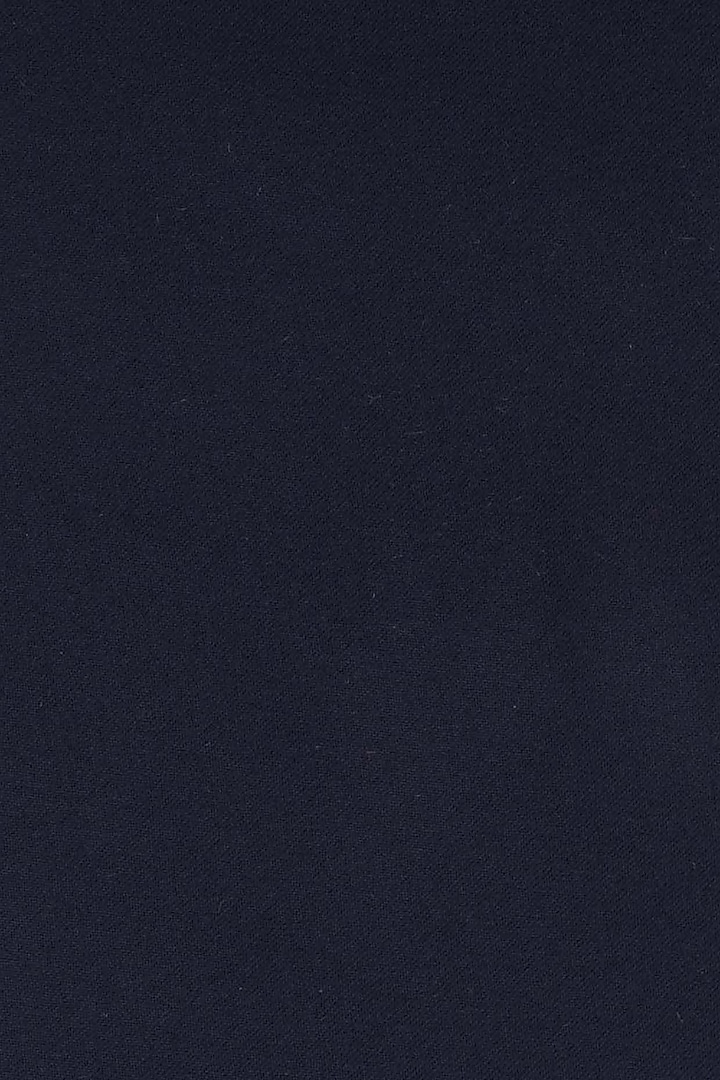 Navy Blue Microfiber Pocket Square by THE TIE HUB at Pernia's Pop Up Shop