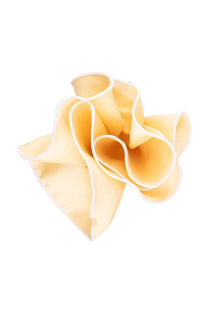 Peach Microfiber Pocket Square by THE TIE HUB at Pernia's Pop Up Shop