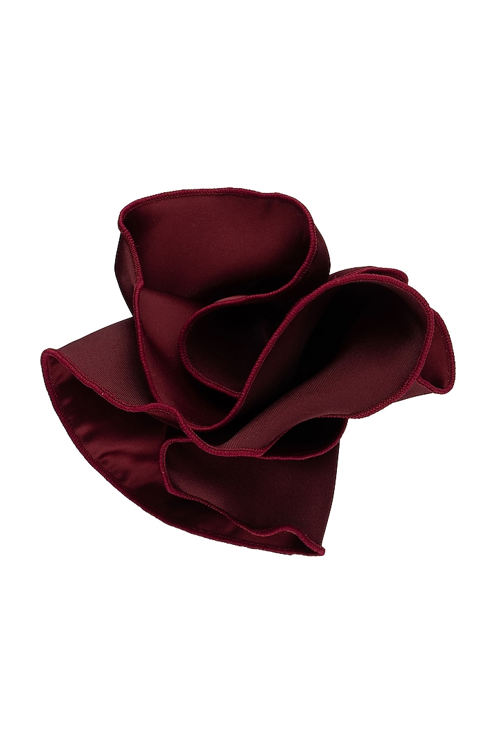 Burgundy Microfiber Pocket Square by THE TIE HUB at Pernia's Pop Up Shop