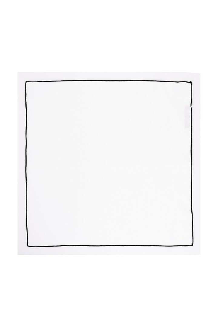 White Microfiber Pocket Square by THE TIE HUB