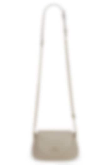 Dove Grey Leather Sling Bag by Tarun Tahiliani Accessories at Pernia's Pop Up Shop