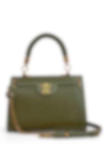 Jade Jewel Leather Hand Bag by Tarun Tahiliani Accessories at Pernia's Pop Up Shop