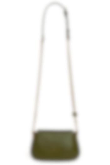 Jade Jewel Leather Sling Bag by Tarun Tahiliani Accessories at Pernia's Pop Up Shop