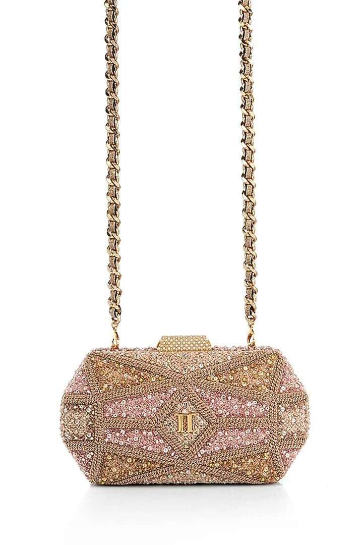 Multi-Colored Viscose Satin Clutch by Tarun Tahiliani Accessories at Pernia's Pop Up Shop