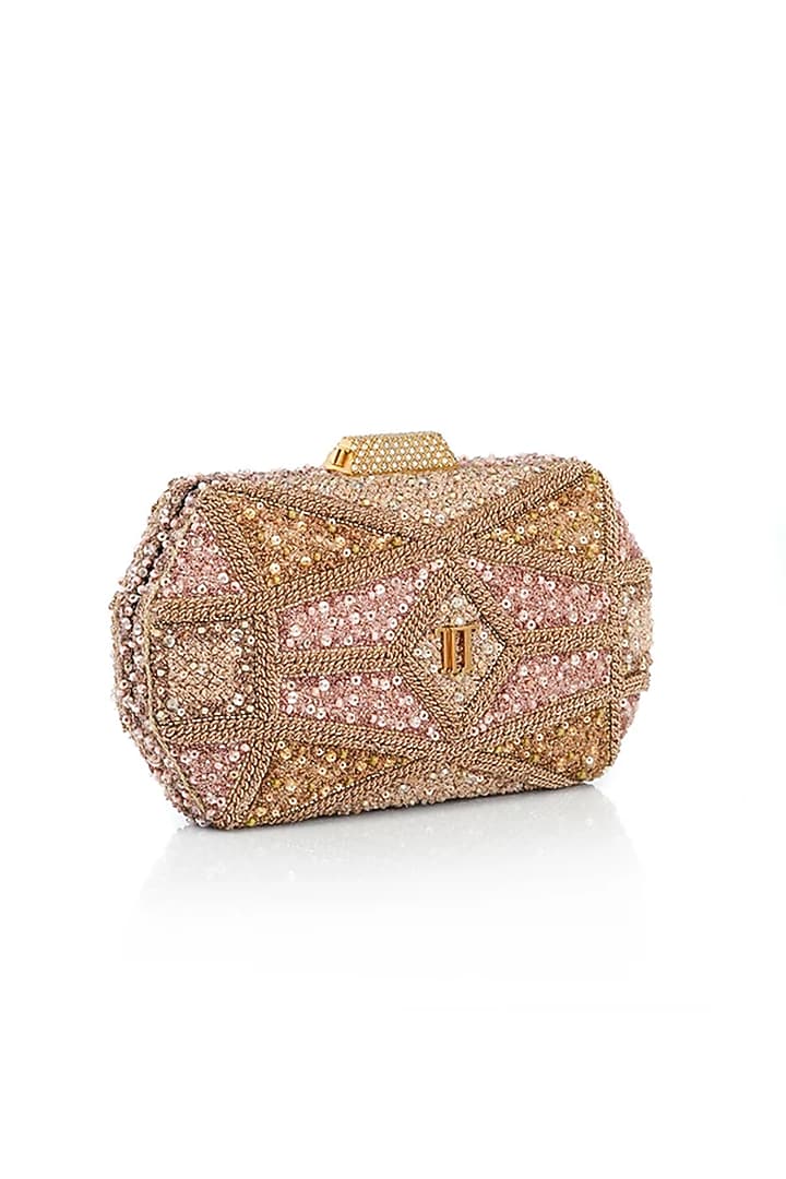 Multi-Colored Viscose Satin Clutch by Tarun Tahiliani Accessories at Pernia's Pop Up Shop