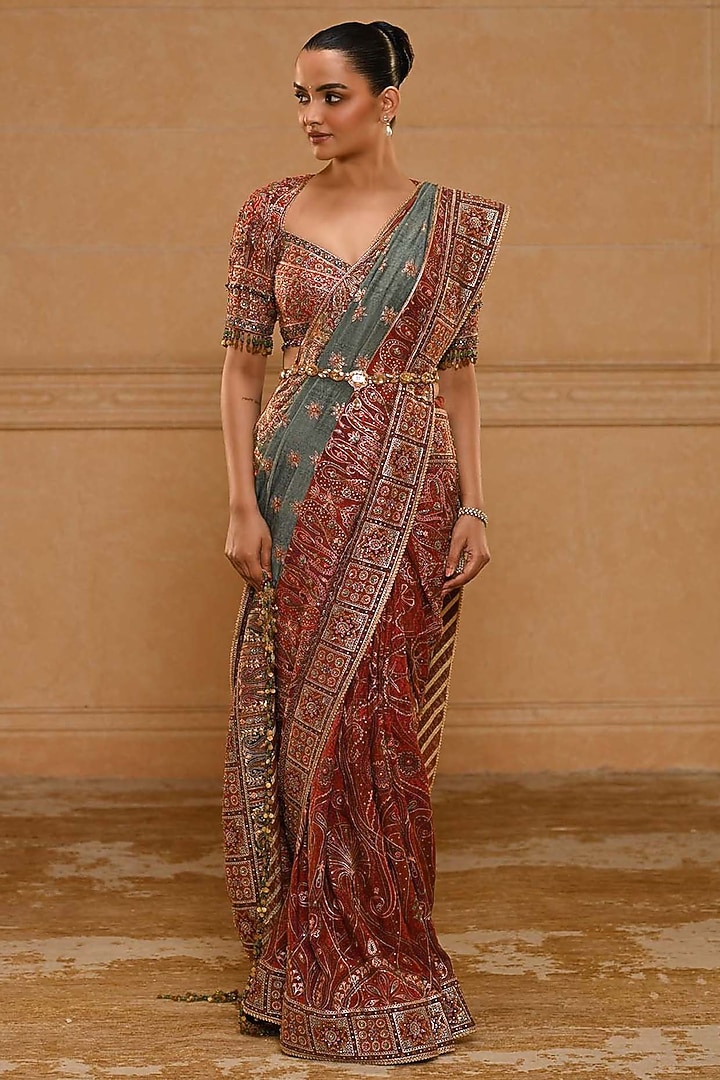 Gold Crystal & Metal Chain Belt by Tarun Tahiliani Accessories at Pernia's Pop Up Shop