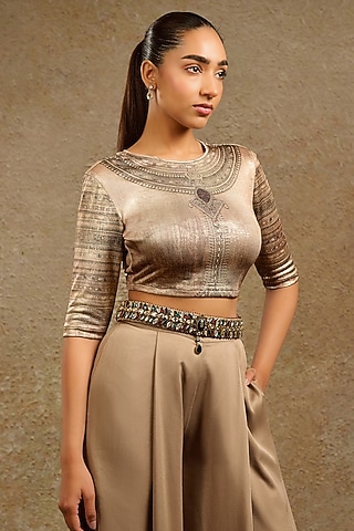 Multi-Colored Gemstone & Crystal Belt by Tarun Tahiliani Accessories