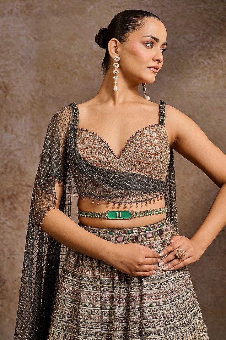 Emerald Green Crystal Belt by Tarun Tahiliani Accessories at Pernia's Pop Up Shop