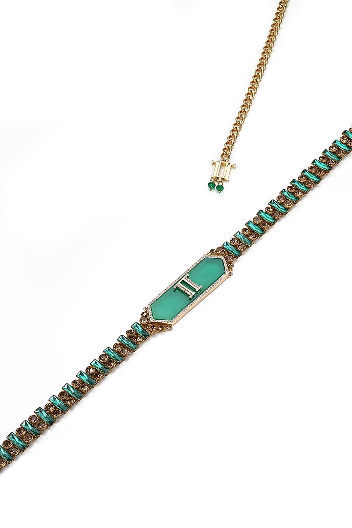 Emerald Green Crystal Belt by Tarun Tahiliani Accessories at Pernia's Pop Up Shop