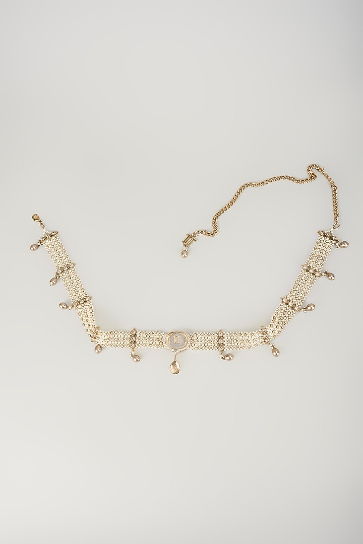 Ivory Swarovski & Baroque Pearl Belt by Tarun Tahiliani Accessories at Pernia's Pop Up Shop