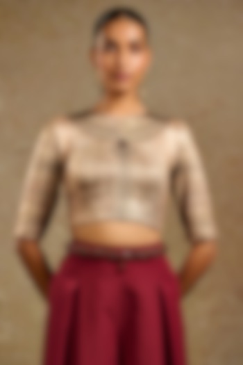 Ruby Crystal Beaded Handmade Belt by Tarun Tahiliani Accessories at Pernia's Pop Up Shop