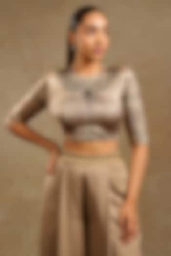 Gold Swarovski Pearl & Amber Crystal Chain Belt by Tarun Tahiliani Accessories at Pernia's Pop Up Shop