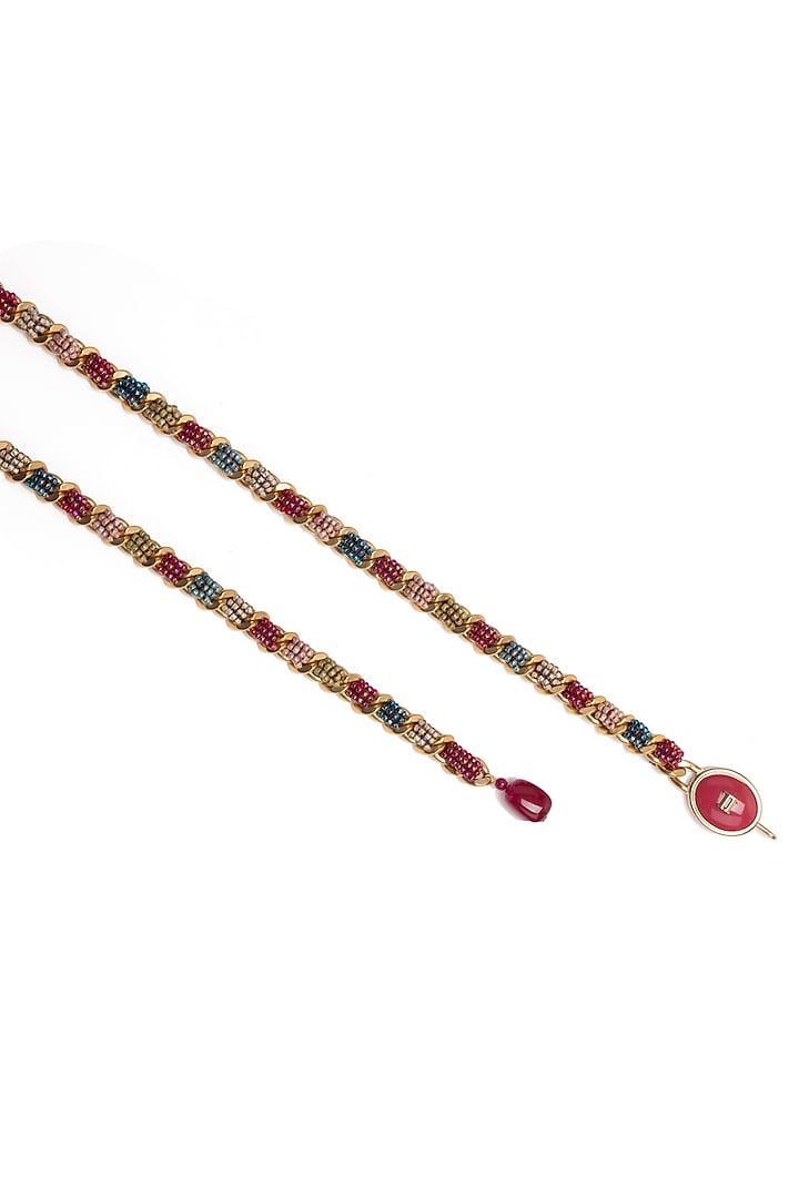Multi-Colored Beaded Chain Belt by Tarun Tahiliani Accessories at Pernia's Pop Up Shop
