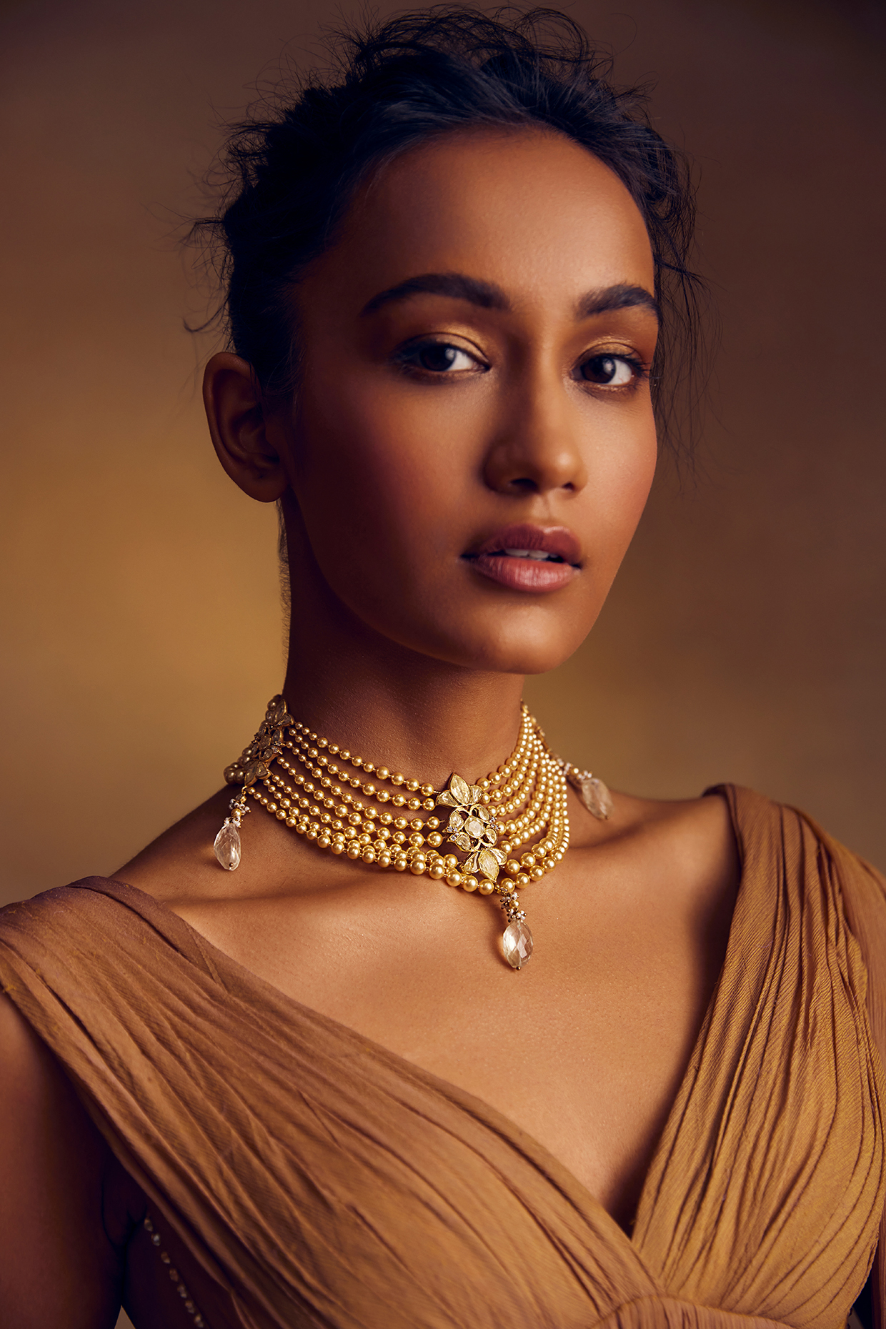 Swarovski gold choker outlet necklace
