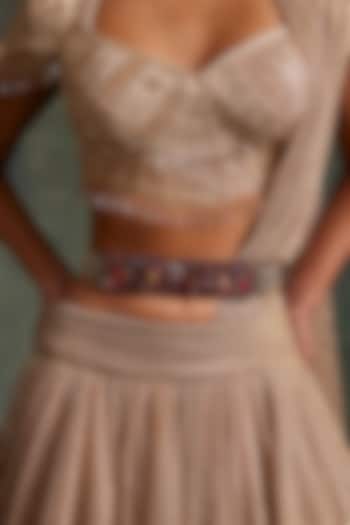 Wine Glass & Tumble Beaded Meenakari Belt by Tarun Tahiliani Accessories at Pernia's Pop Up Shop