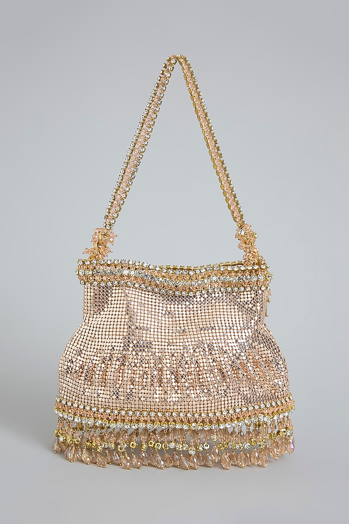 Gold Metal Brass Bag by Tarun Tahiliani Accessories at Pernia's Pop Up Shop