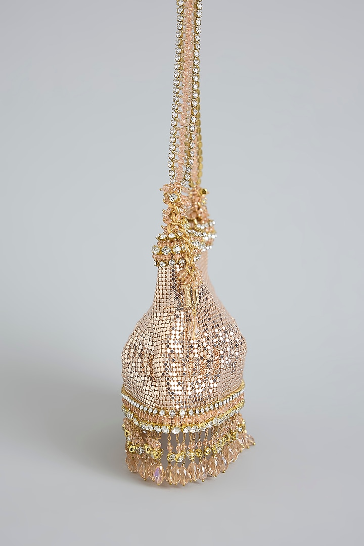 Gold Metal Brass Bag by Tarun Tahiliani Accessories at Pernia's Pop Up Shop