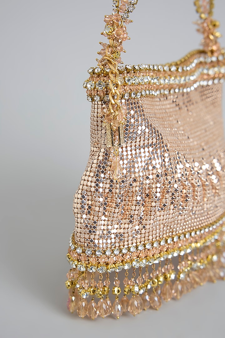 Gold Metal Brass Bag by Tarun Tahiliani Accessories at Pernia's Pop Up Shop