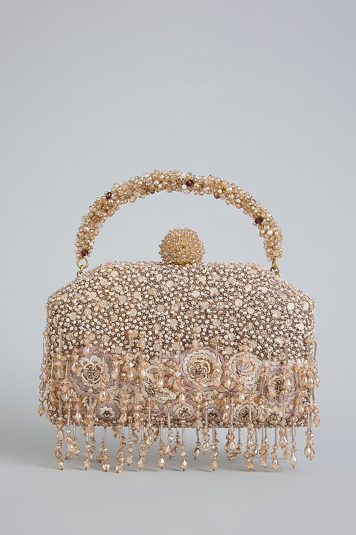 Silver Poly Organza Bag by Tarun Tahiliani Accessories at Pernia's Pop Up Shop