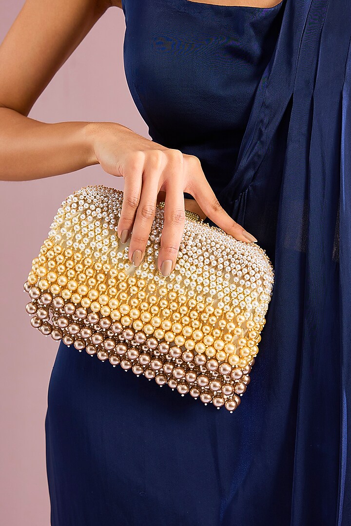 Multi-Colored Swarovski Crystal & Tumble Beaded Clutch by Tarun Tahiliani Accessories at Pernia's Pop Up Shop