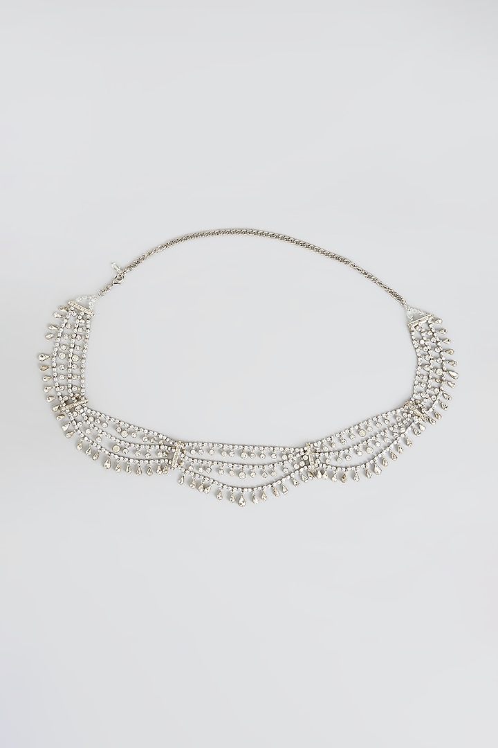 Silver Waist Belt In Sterling Silver by Tarun Tahiliani Accessories at Pernia's Pop Up Shop