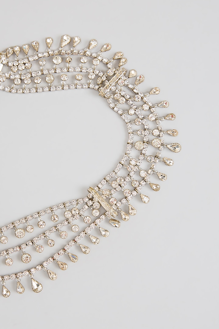 Silver Waist Belt In Sterling Silver by Tarun Tahiliani Accessories at Pernia's Pop Up Shop