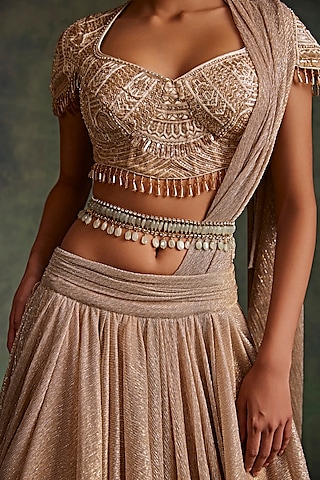 Mint Green Cup Chain & Swarovski Belt by Tarun Tahiliani Accessories