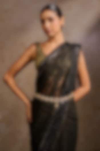 Silver Gold Crystal Belt by Tarun Tahiliani Accessories at Pernia's Pop Up Shop