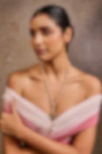 Gold Plated Swarovski Pearl & Smoky Topaz Stone Necklace In Sterling Silver by Tarun Tahiliani Accessories at Pernia's Pop Up Shop