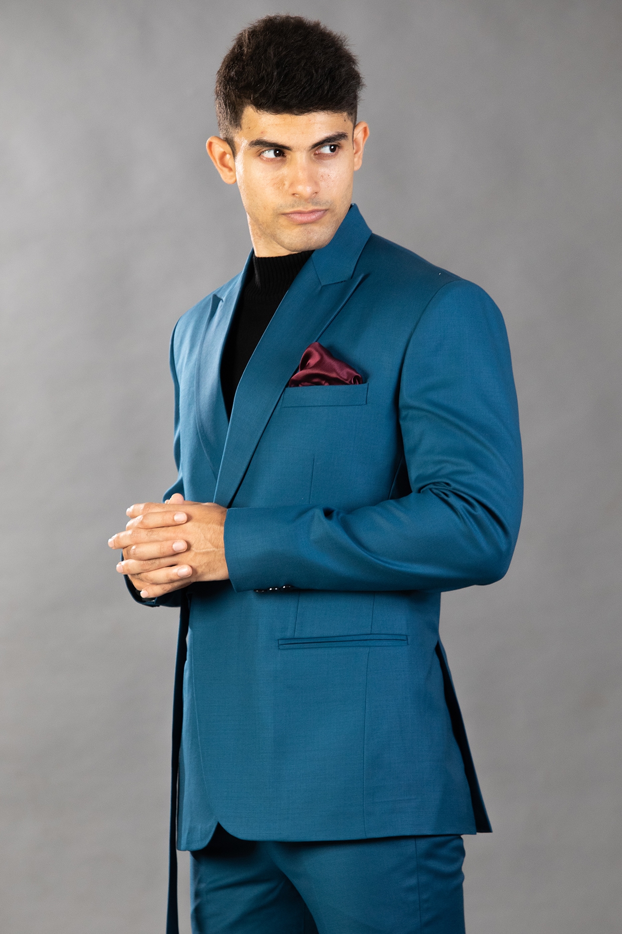 Peacock blue blazer outlet