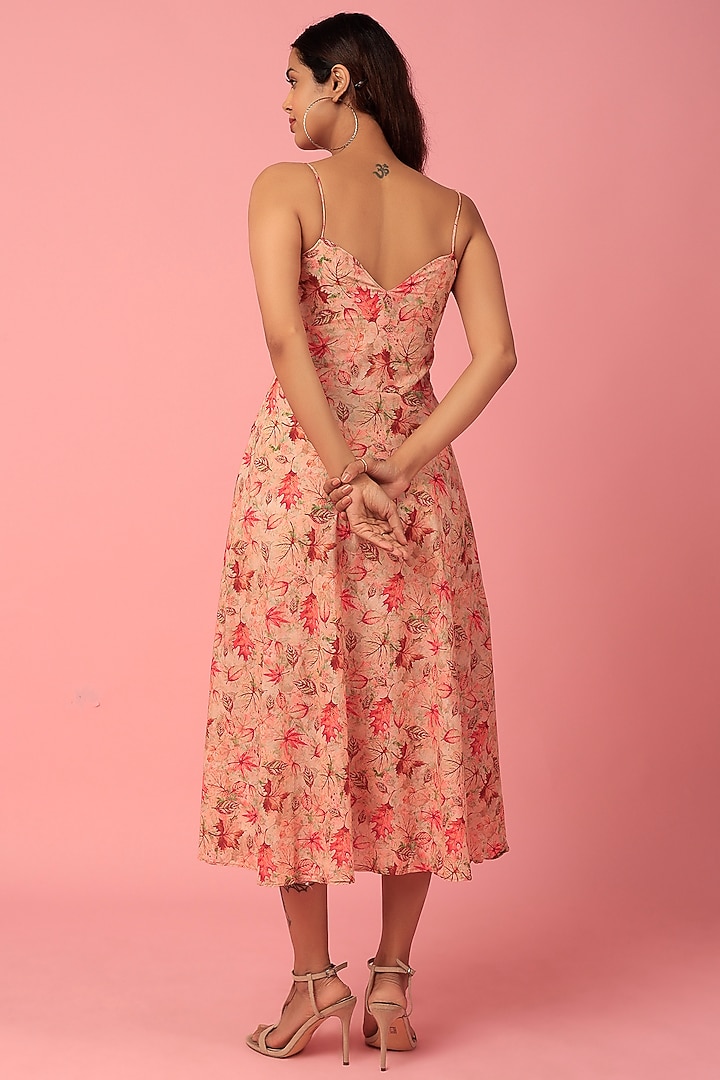 Blush Pink Floral Printed Summer Dress by Titliyan by KK at Pernia's Pop Up Shop