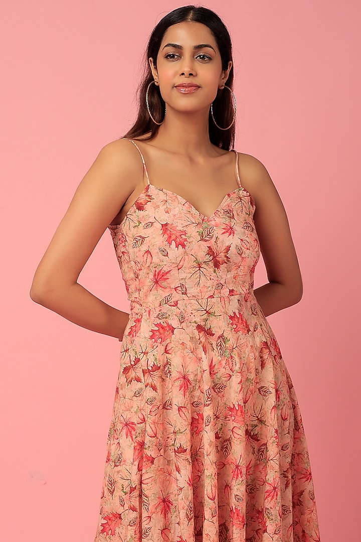 Blush Pink Floral Printed Summer Dress by Titliyan by KK at Pernia's Pop Up Shop